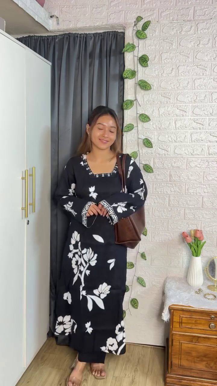 Ivory Floral Kurta Set