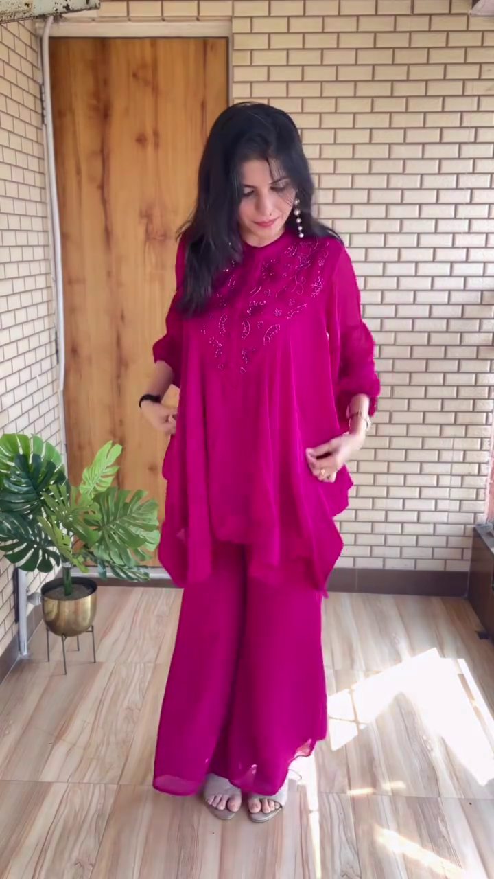 Rose Bloom Peplum Co-ord Set