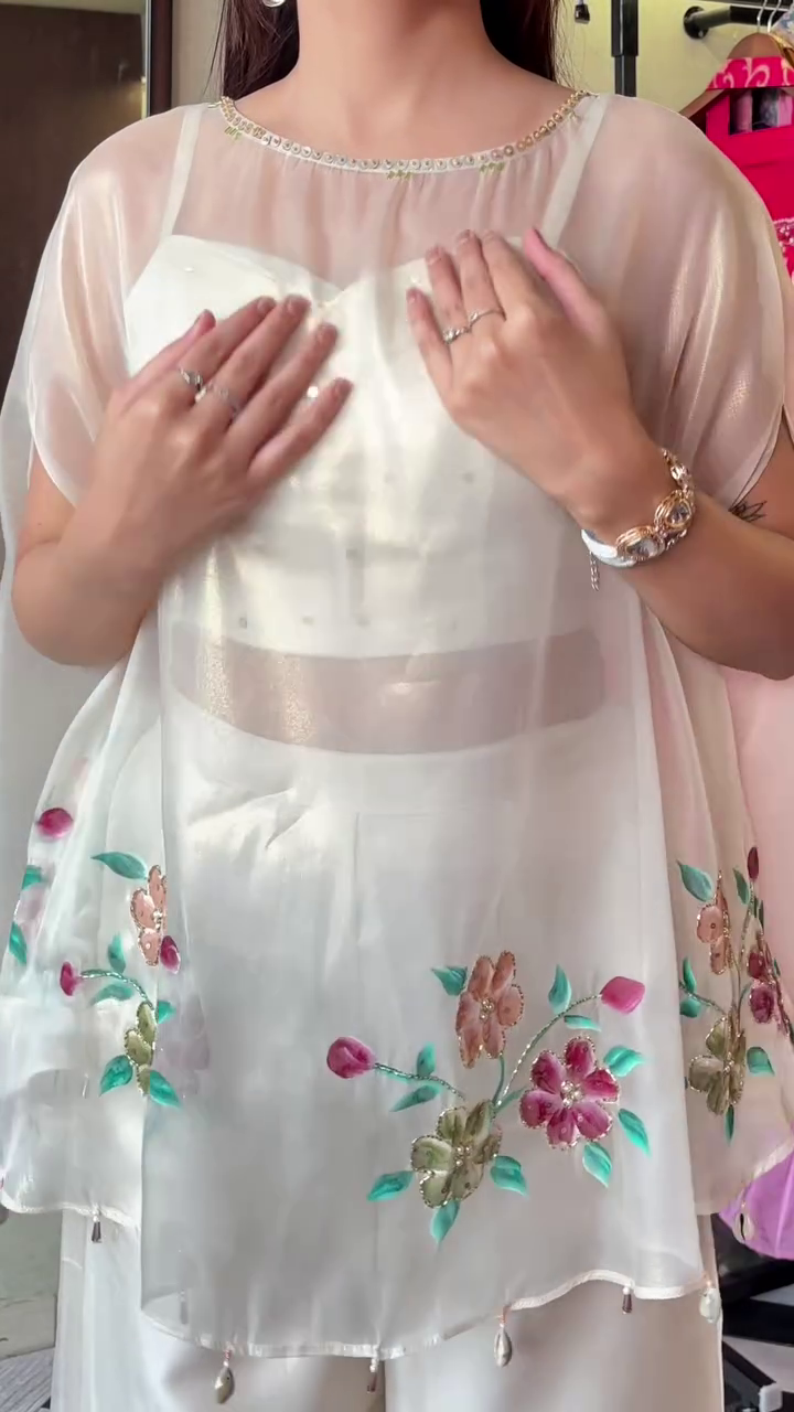 Ivory Bloom Cape Set