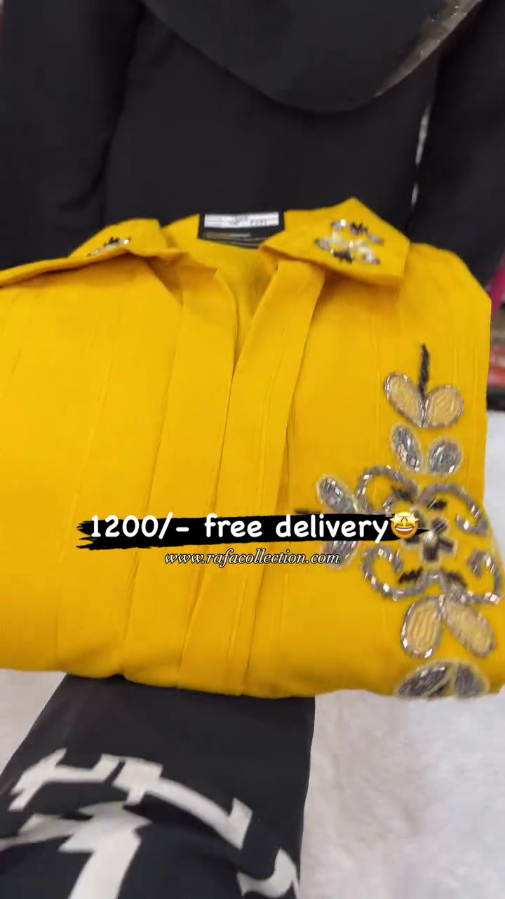 Premium Mustard Embroidered Kurti Set – Festive Designer Collection ✨💛