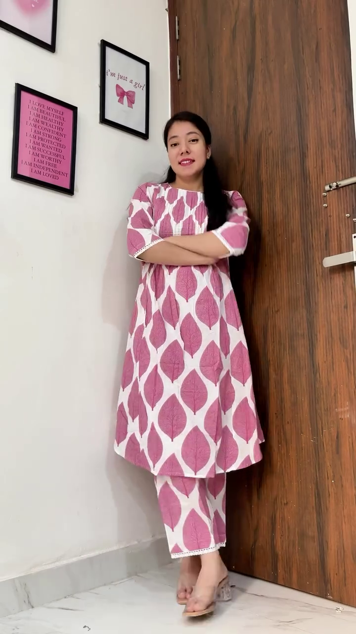 Ivory Sage Printed Kurta Set