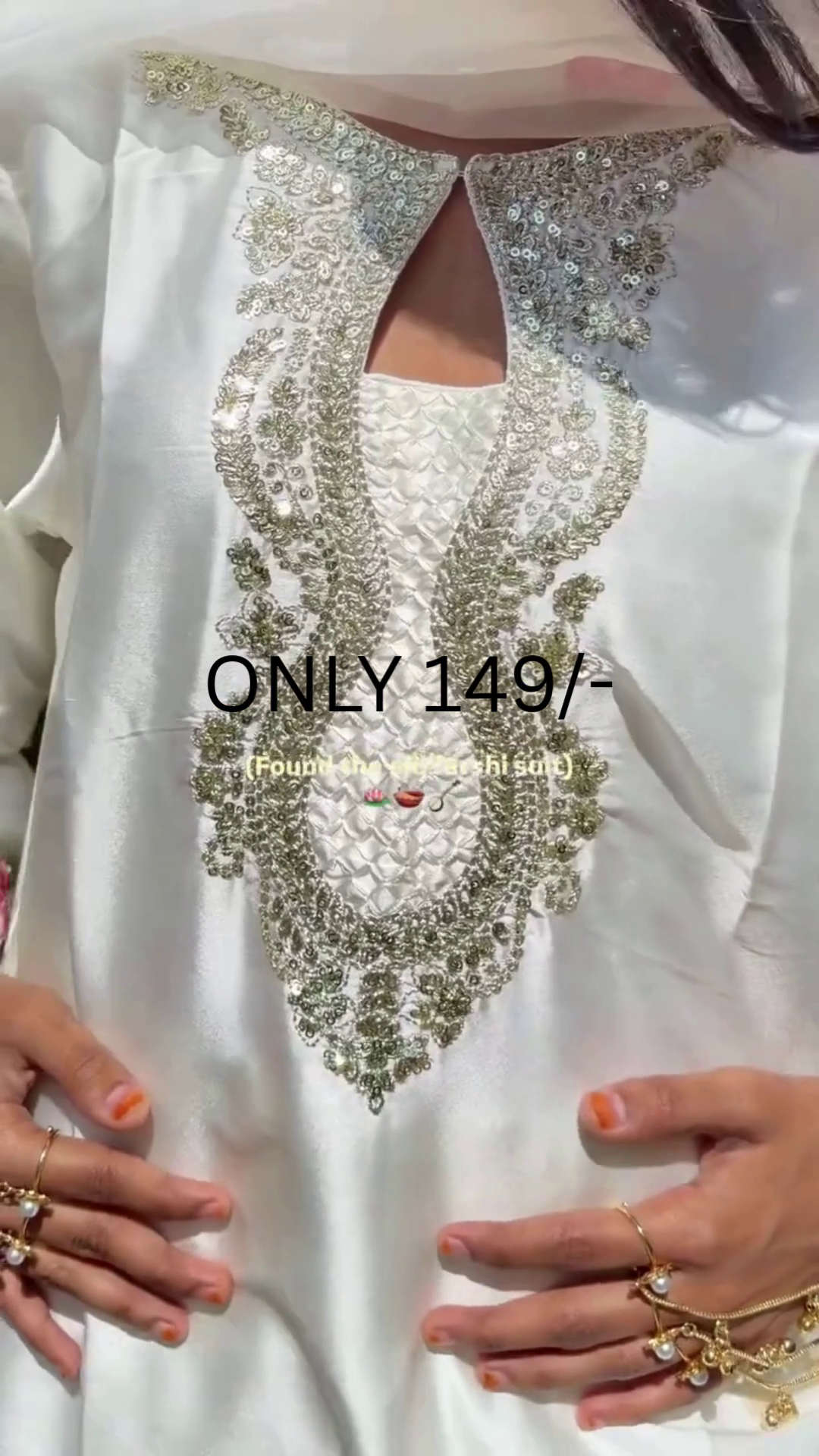 Graceful White Embroidered Festive Kurta