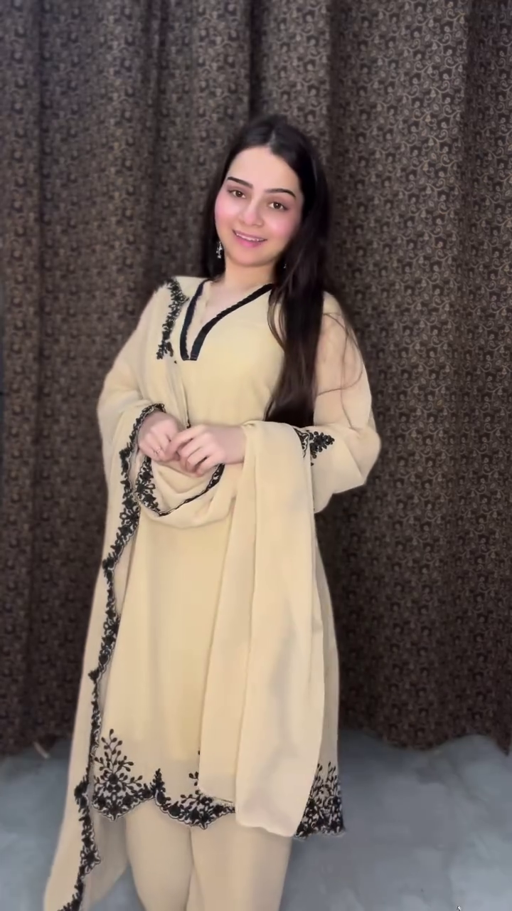 Elegant Black Embroidered Kurta Set