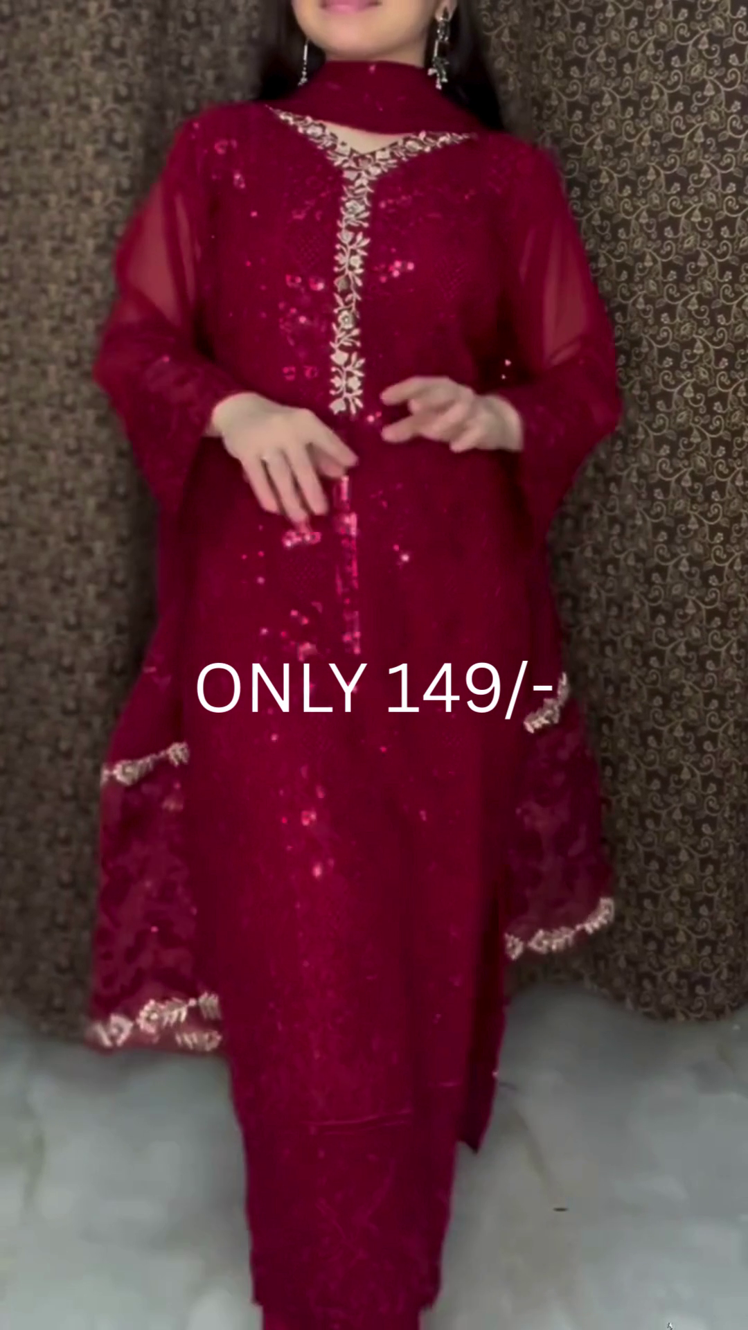 Elegant Black Embroidered Kurta Set