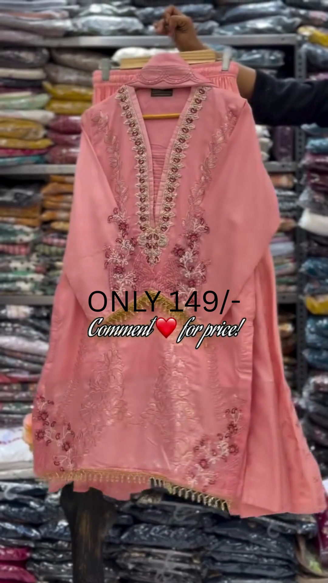 Vibrant Pink Printed Kurta Set with Dupatta