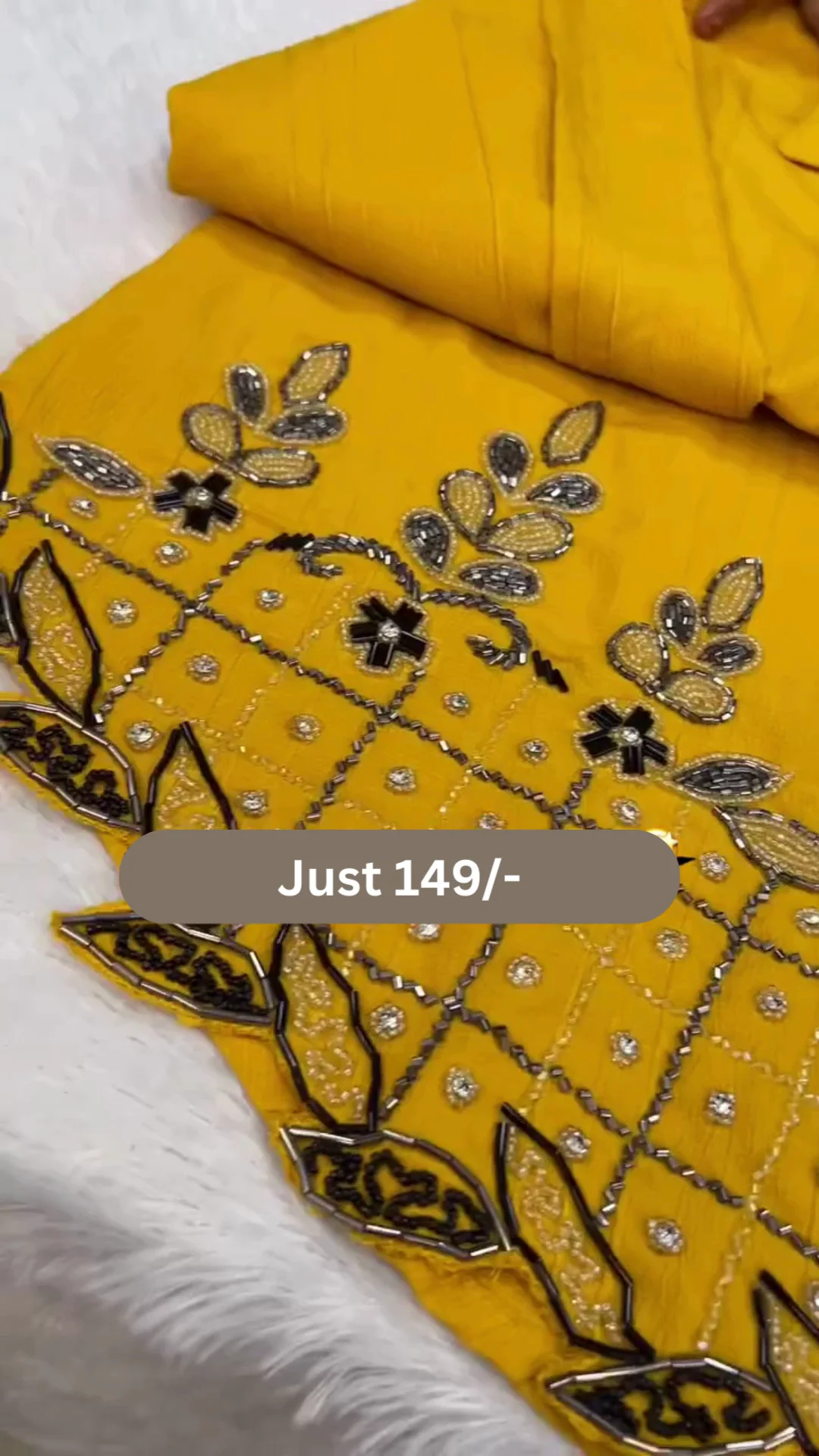 Stylish Mustard Yellow Embroidered Ready-to-Wear Kurti