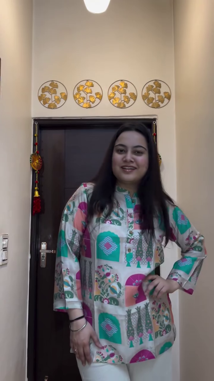 Multicolor Printed Casual Kurti