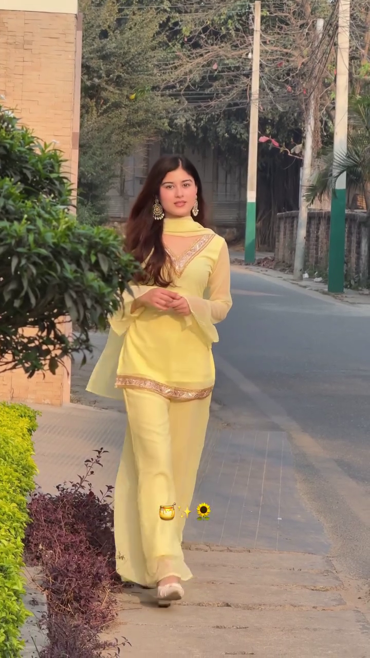 Yellow Embroidered Kurta Set