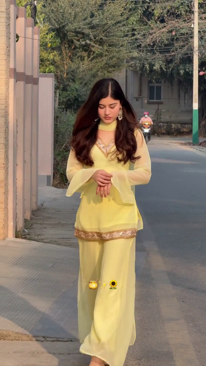 Yellow Embroidered Kurta Set