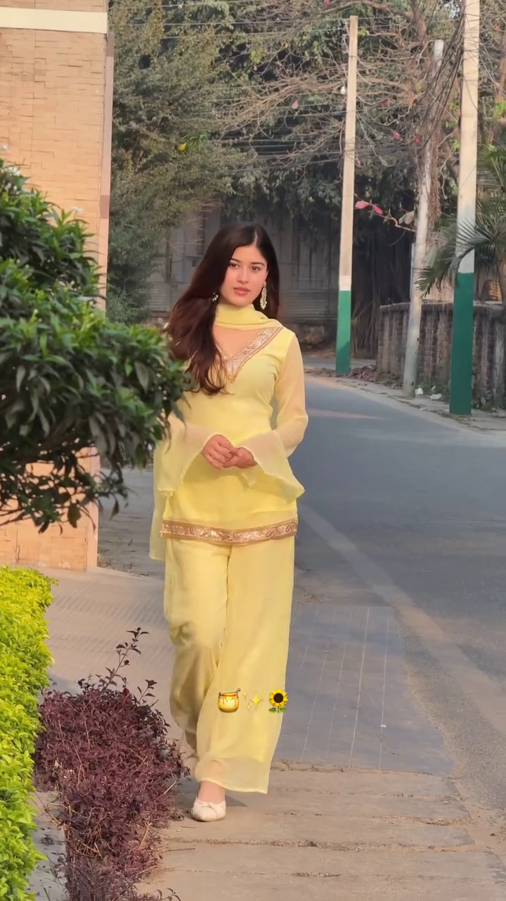 Yellow Embroidered Kurta Set