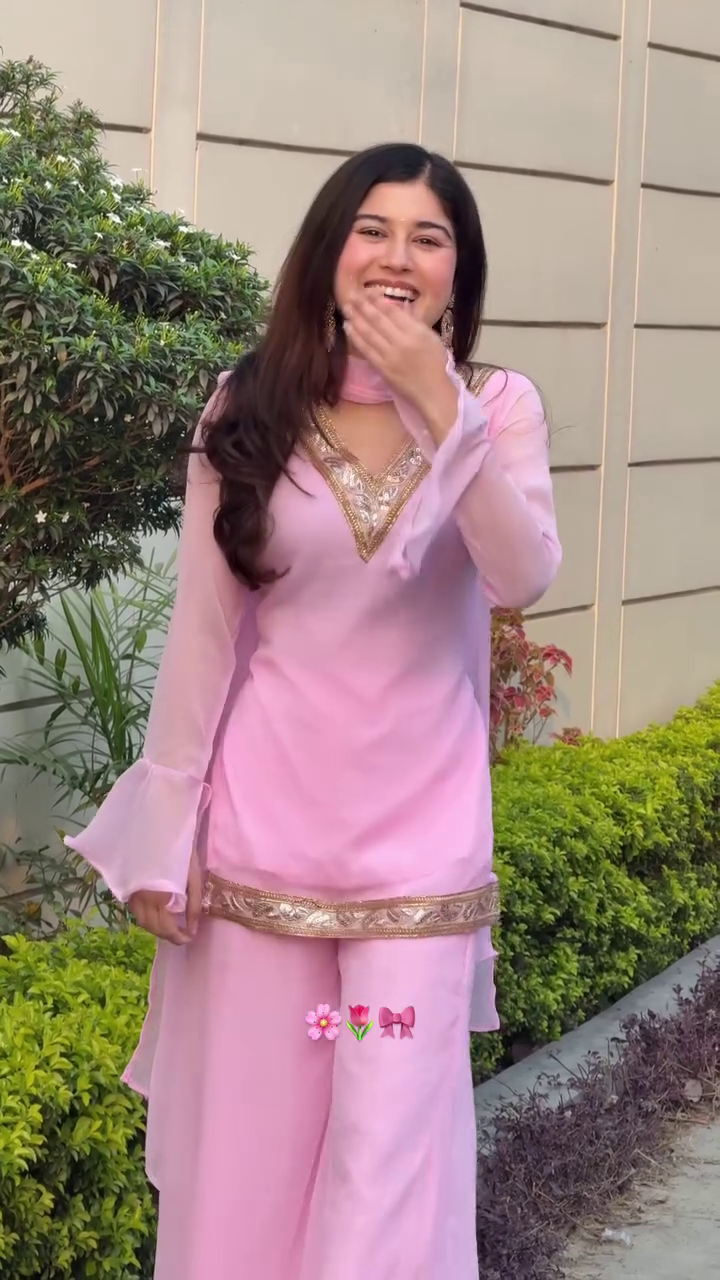 Pink Embroidered Festive Kurta Set