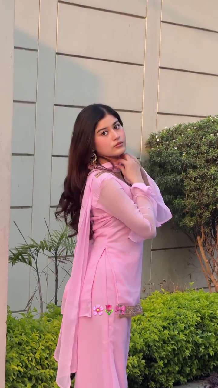 Pink Embroidered Festive Kurta Set