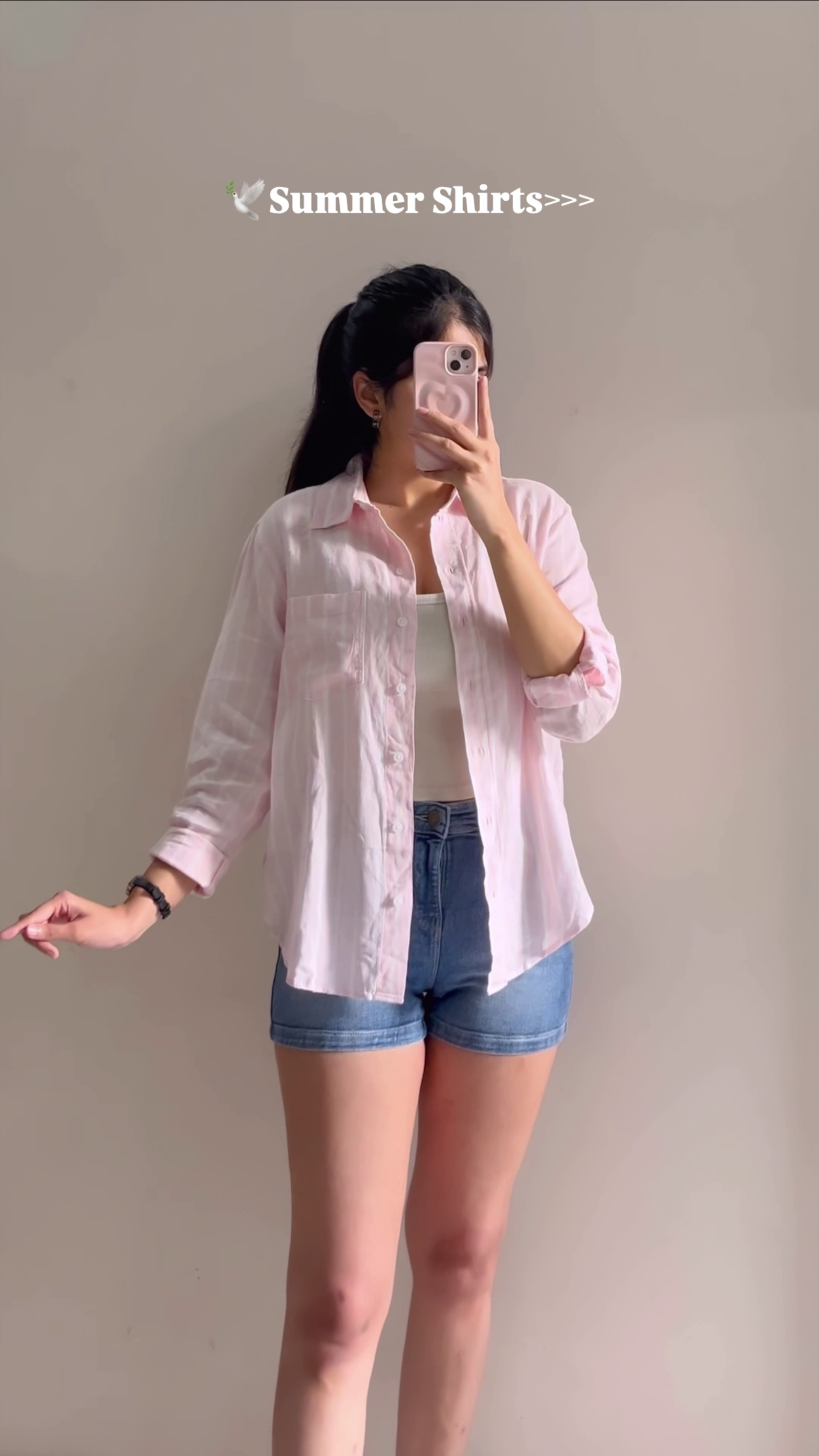 Soft Pink Summer Shirt for Women