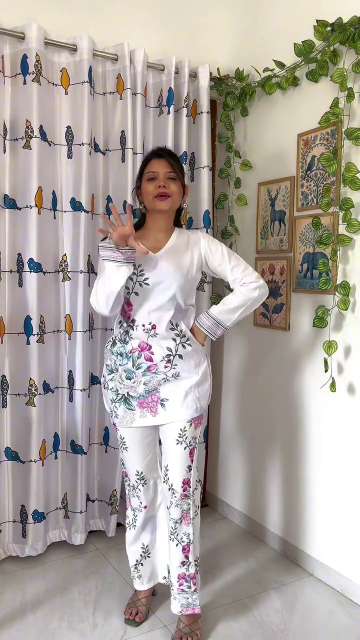 Printed Ethnic Crop Top & Skirt Co-Ord Set