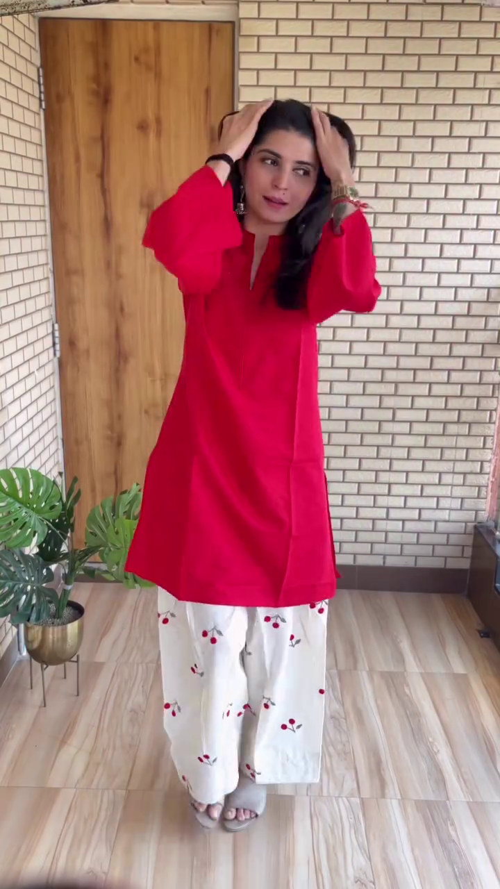 Maroon Embroidered Elegant Kurta Dress