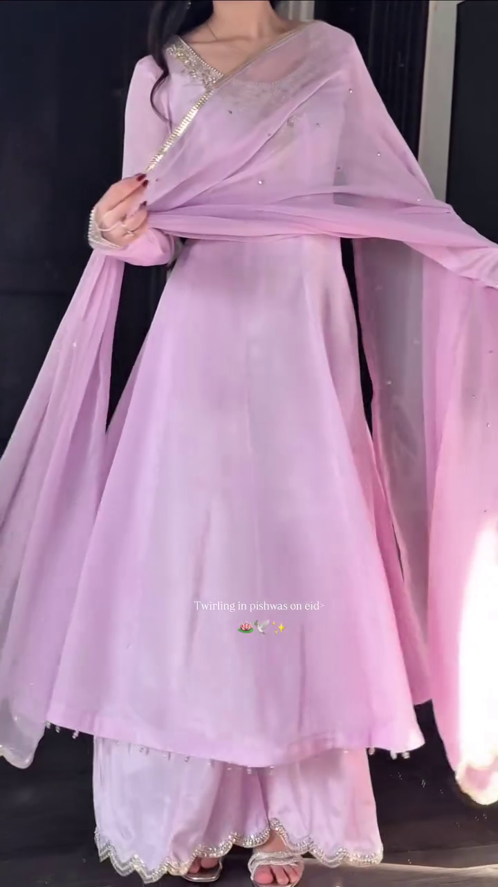 Soft Pink Festive Anarkali Set