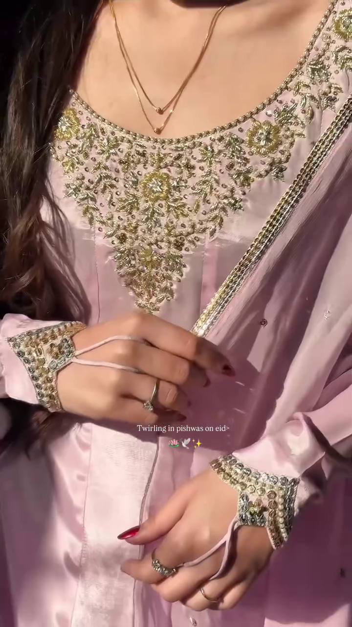 Soft Pink Festive Anarkali Set