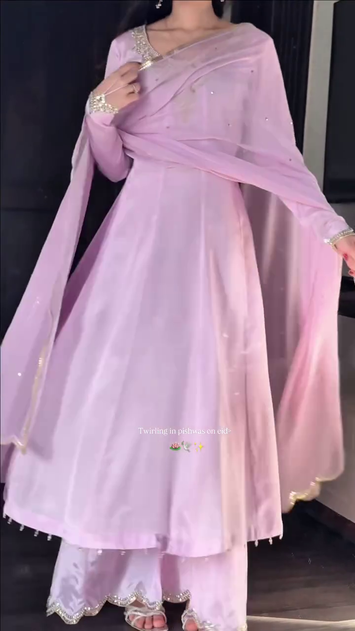 Soft Pink Festive Anarkali Set