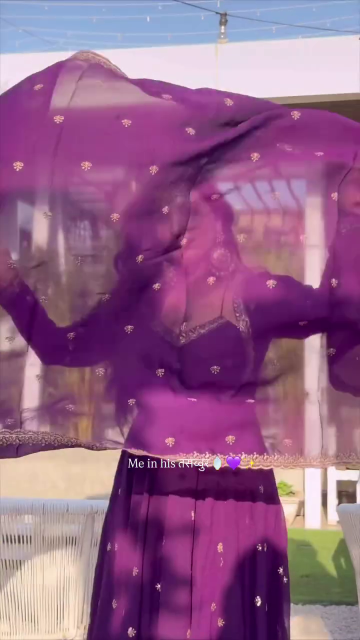 Plum Purple Embroidered Anarkali