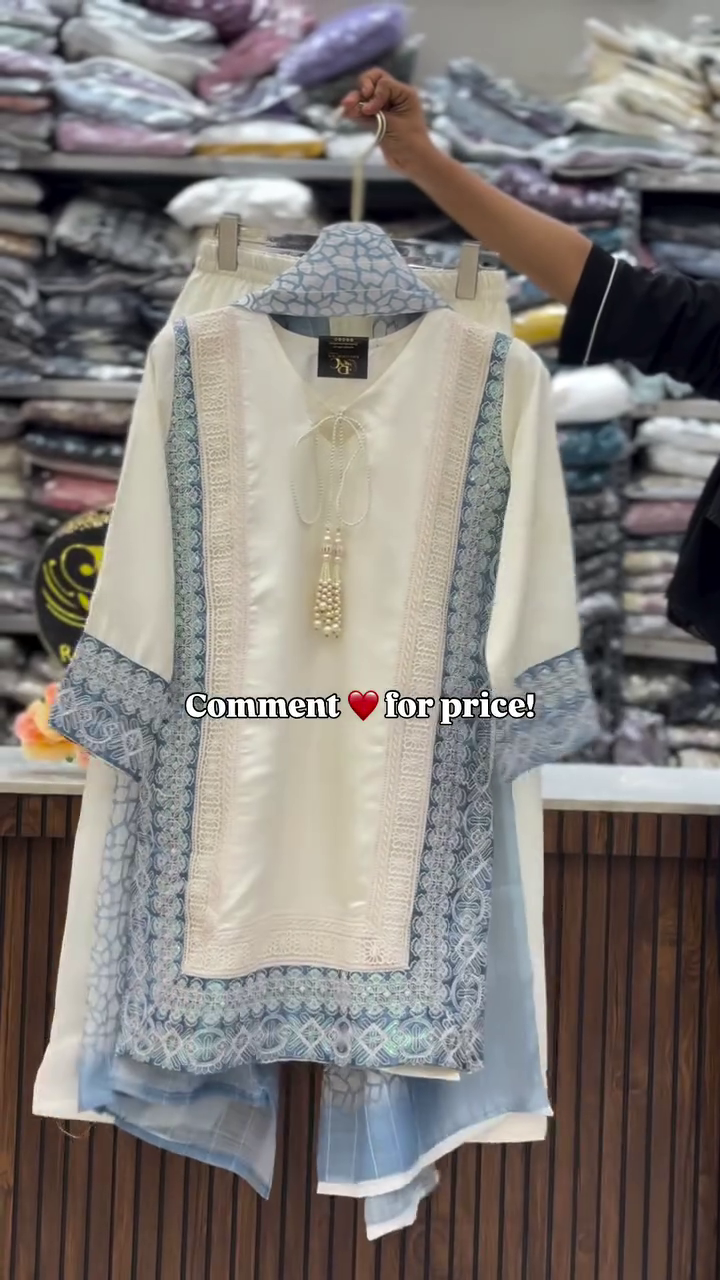 Cream Pink Designer Suit