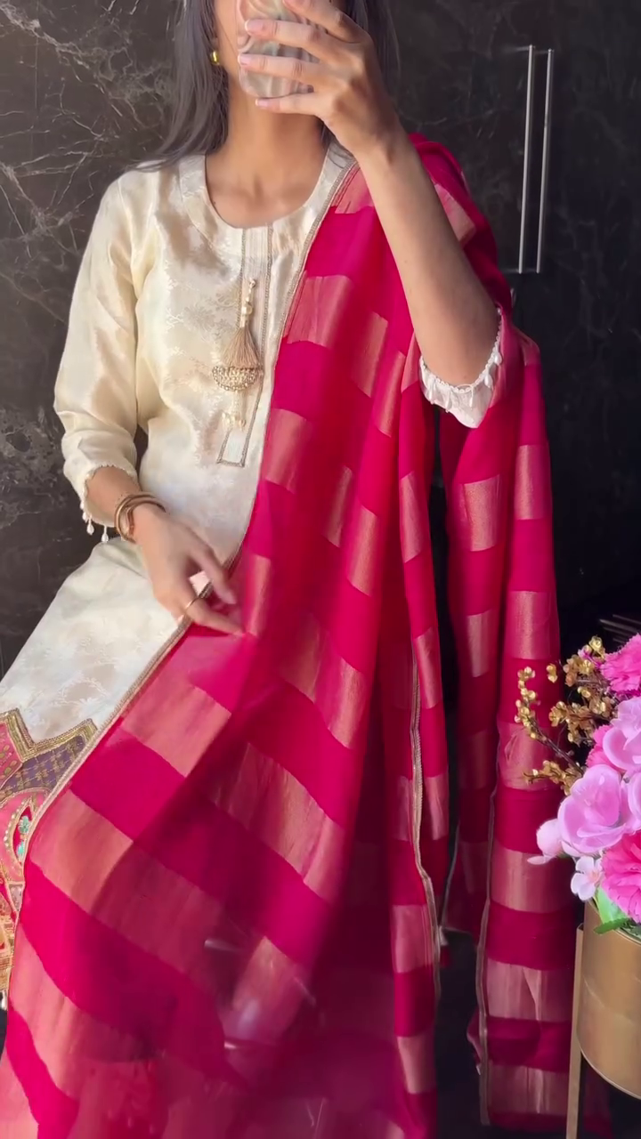 Peacock Embroidered Suit