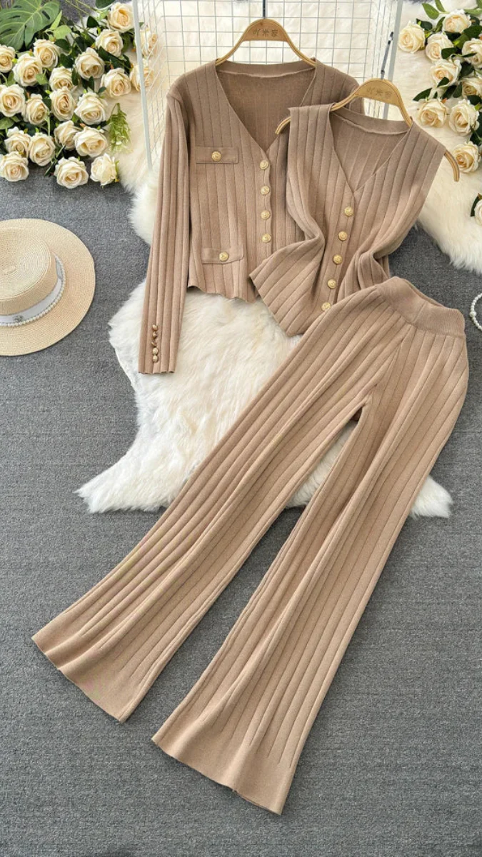 3Pc Vest Inner Coord Set for Winter