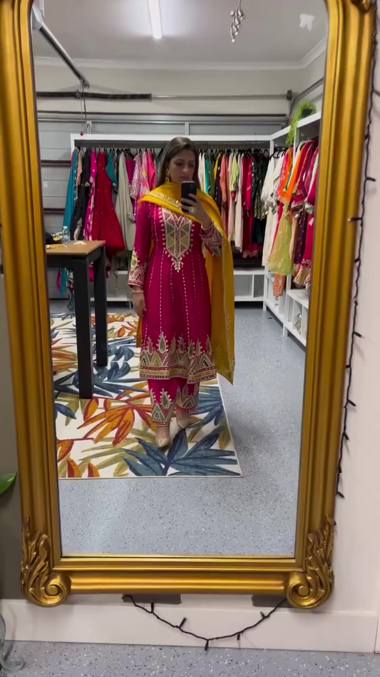 Rani Tafeta Silk Patiyala Suit