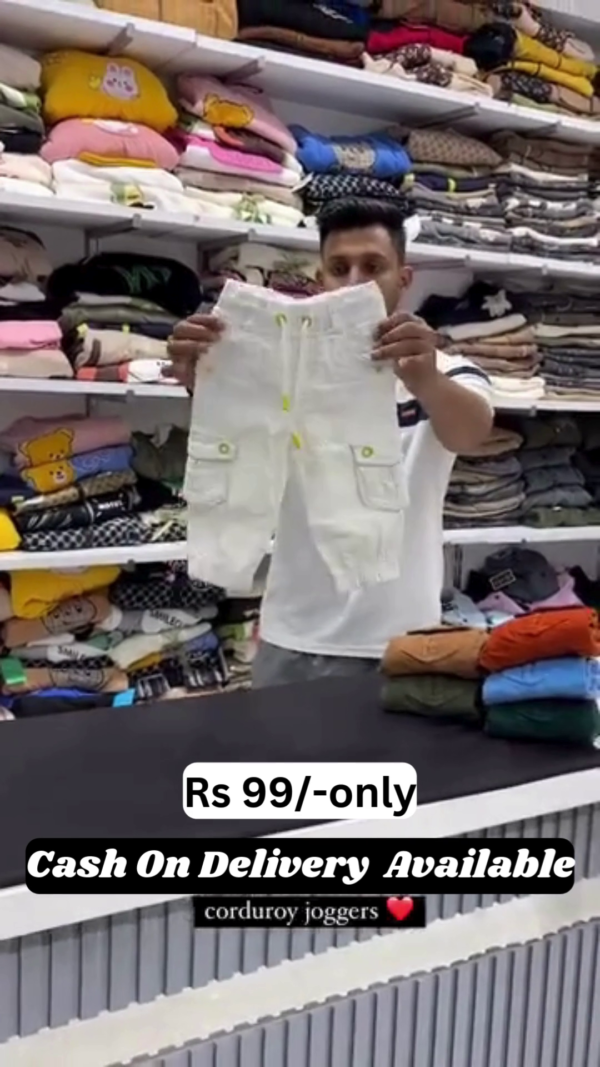 Kids’ Corduroy Cargo Joggers – Only ₹99! | COD Available 💥 - Image 5