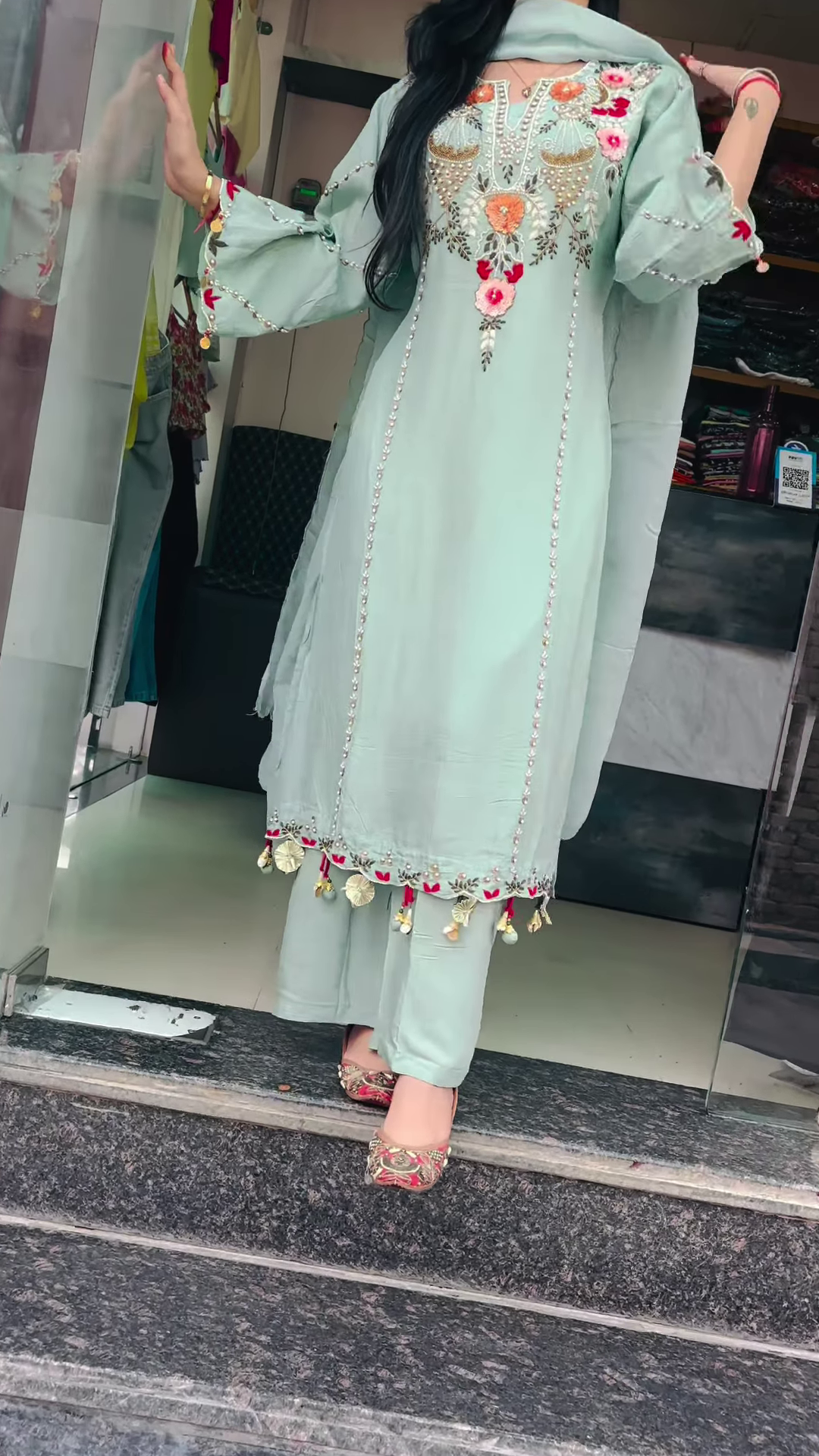 Fusion Kurti with Mirror Work - Image 4